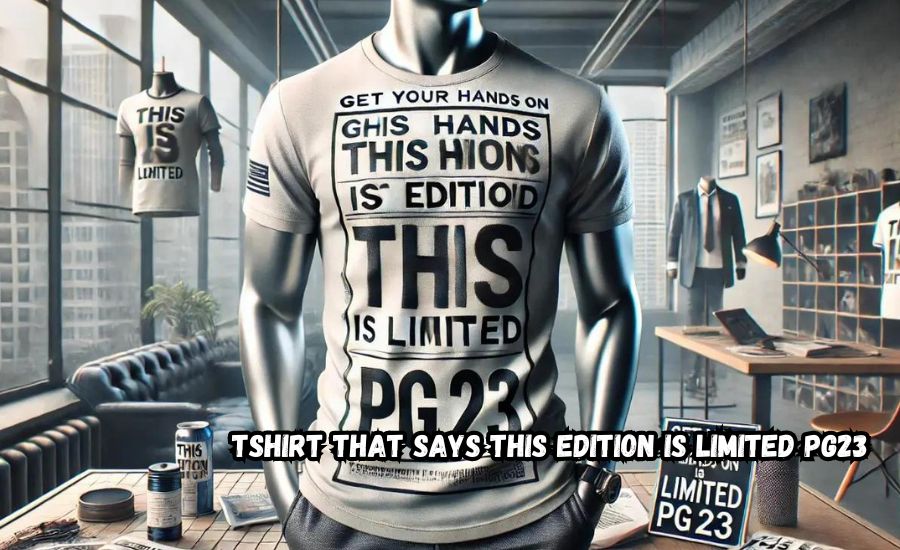 tshirt that says this edition is limited pg23